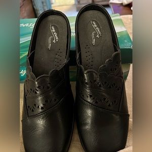 Womens Easy street mules Slides Shoes new‎ in box 10 WW Black 10WW Walking